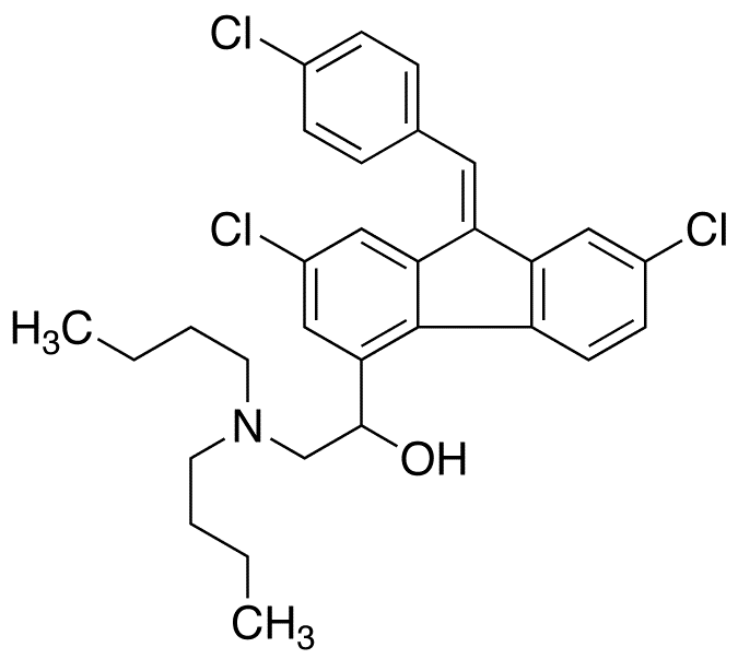 	Lumefantrine - Chemical structure and product image