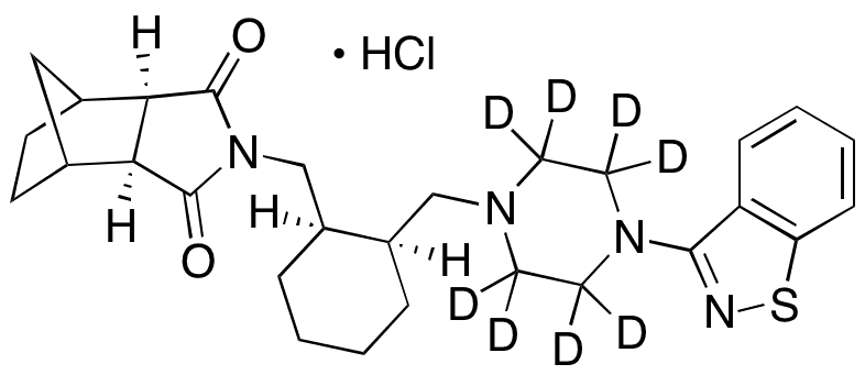 	exo-cis-Lurasidone-D8 Hydrochloride - Chemical structure and product image
