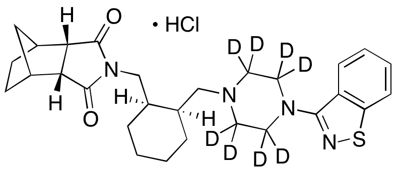 	endo-cis-Lurasidone-D8 Hydrochloride - Chemical structure and product image