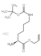 	H-L-Lys(Boc)-OAll hydrochloride - Chemical structure and product image