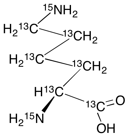	L-Lysine-13C6,15N2 Hydrochloride - Chemical structure and product image