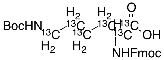 	L-Lysine-alpha-N-fmoc Îµ-N-T-boc-13C6 - Chemical structure and product image