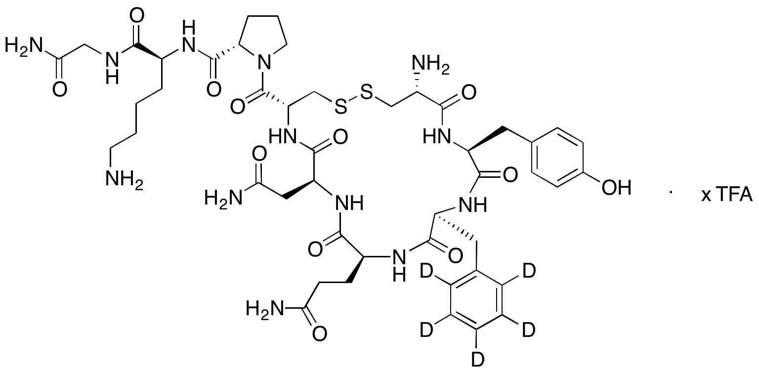 	Lysipressin-d5 Trifluoroacetic Acid Salt - Chemical structure and product image