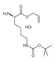 	H-D-Lys(boc)-oall hydrochloride - Chemical structure and product image