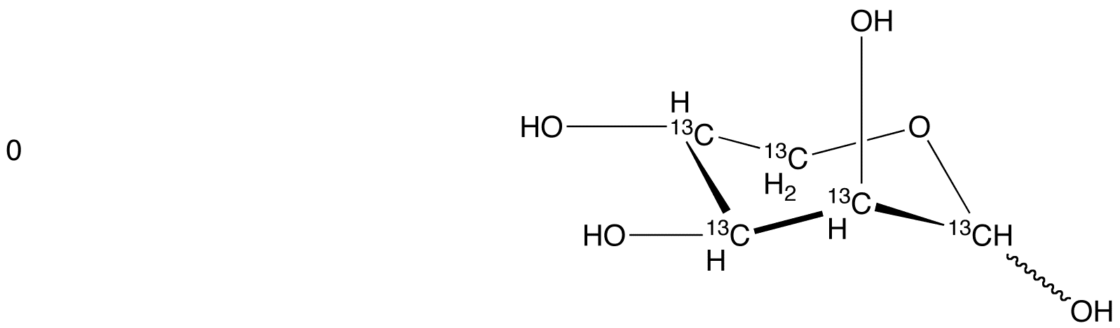 	D-Lyxose-UL-13C5 - Chemical structure and product image