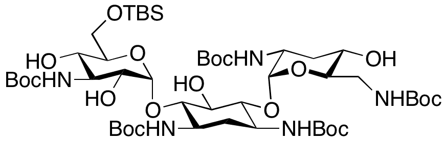 Penta-N-Boc Tobramycin 6-tert-Butyldimethysilyl Ether  - Chemical structure and product image