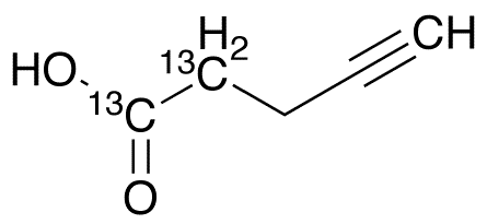 4-Pentynoic Acid-13C2 - Chemical structure and product image