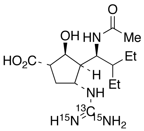 Peramivir-13C,15N2 - Chemical structure and product image