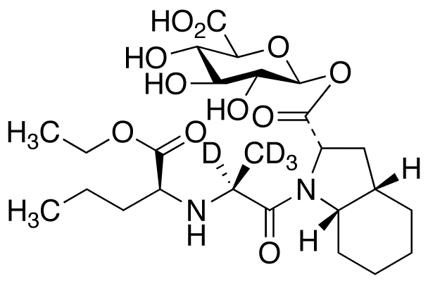 Perindopril-d4 Acyl-beta-D-glucuronide - Chemical structure and product image