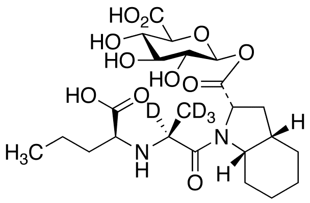 Perindoprilat-d4 Acyl-beta-D-glucuronide - Chemical structure and product image