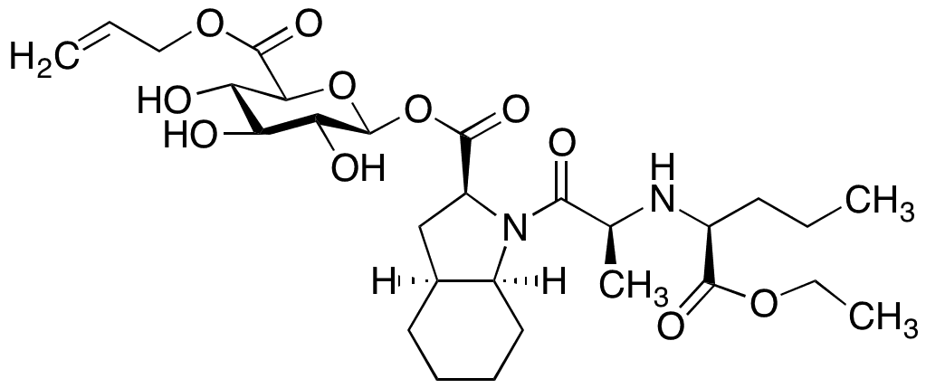 Perindoprilat N-Ethyl Ester Acyl-beta-D-glucuronide 2-Propen-1yl Ester - Chemical structure and product image