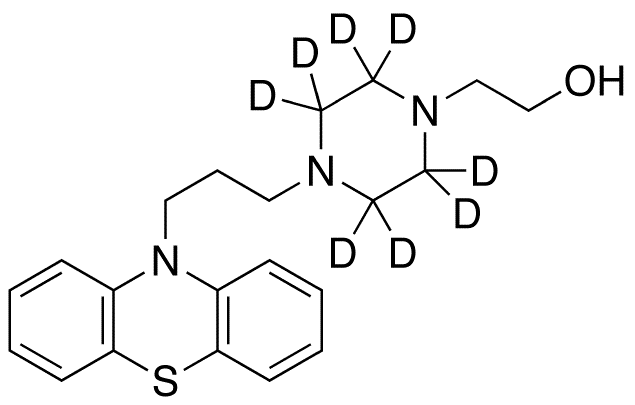 4-(3-Phenothiazin-10-ylpropyl)-1-piperazineethanol-d8 - Chemical structure and product image