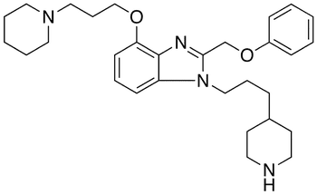 2-(Phenoxymethyl)-4-[3-(1-piperidinyl)propoxy]-1-[3-(4-piperidinyl)propyl]-1H-benzimidazole - Chemical structure and product image