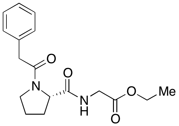 1-(2-Phenylacetyl)-L-prolylglycine Ethyl Ester - Chemical structure and product image