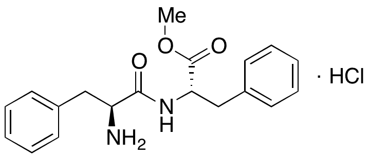 L-Phenylalanyl-L-phenylalanine Methyl Ester Hydrochloride - Chemical structure and product image