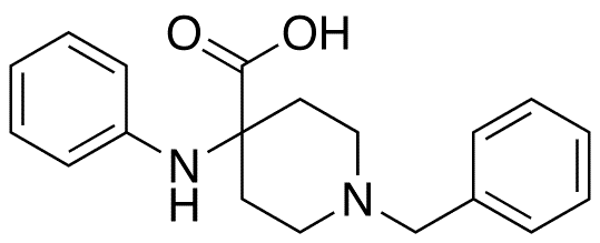 4-(Phenylamino]-1-benzyl-4-piperidinecarboxylic Acid - Chemical structure and product image