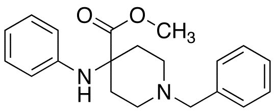 4-(Phenylamino]-1-benzyl-4-piperidinecarboxylic Acid Methyl Ester - Chemical structure and product image