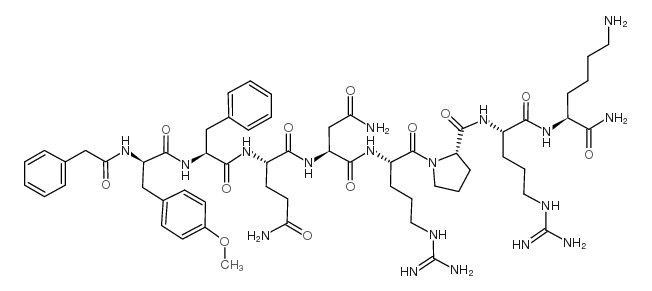 [Phenylacetyl1, O-Me-D-Tyr2, Arg6,8, Lys9]-Vasopressin amide - Chemical structure and product image