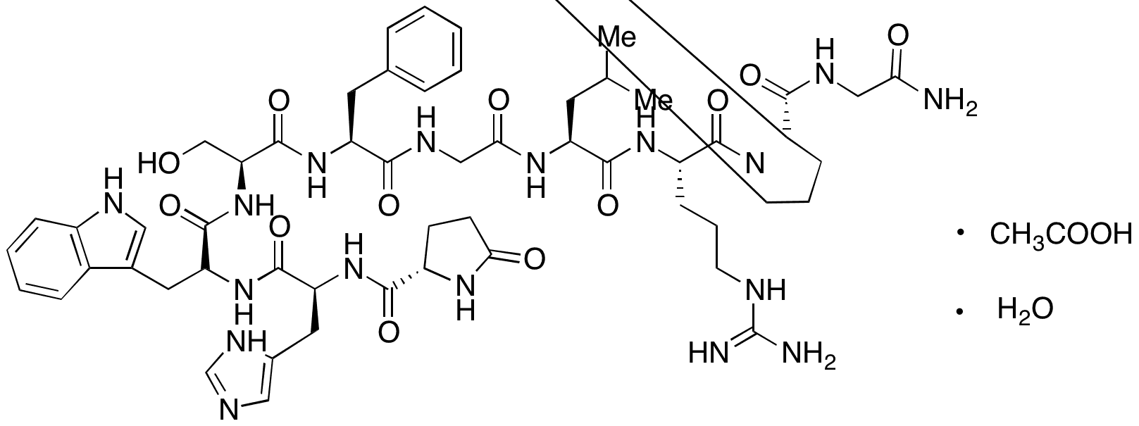 5-L-Phenylalanine-luteinizing Hormone-releasing Factor (Swine) Acetate (Salt) Hydrate - Chemical structure and product image