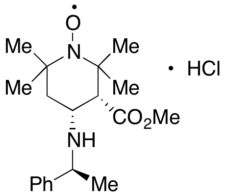 (3R,4R)-4-[(1S)-Phenylethylamino-3-methoxycarbonyl]-2,2,6,6-tetramethylpiperidine-1-oxyl Hydrochloride - Chemical structure and product image
