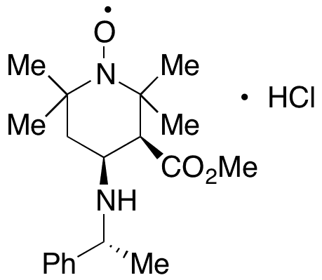 (3S,4S)-4-[(1R)-Phenylethylamino-3-methoxycarbonyl]-2,2,6,6-tetramethylpiperidine-1-oxyl Hydrochloride - Chemical structure and product image