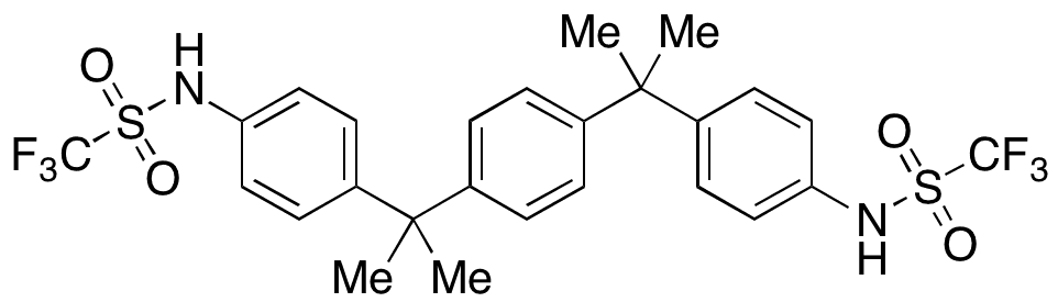 N,N-[1,4-Phenylenebis[(1-methylethylidene)-4,1-phenylene]]bis[1,1,1]-trifluoro-methanesulfonamide - Chemical structure and product image