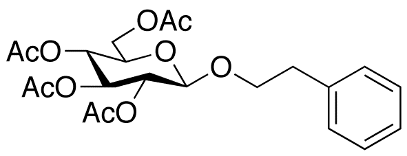 beta-Phenylethyl beta-D-Glucoside Tetraacetate - Chemical structure and product image