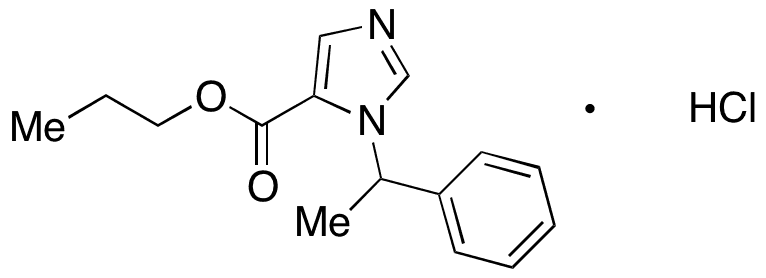 1-(1-Phenylethyl)-1H-imidazole-5-carboxylic Acid Propyl Ester Hydrochloride - Chemical structure and product image