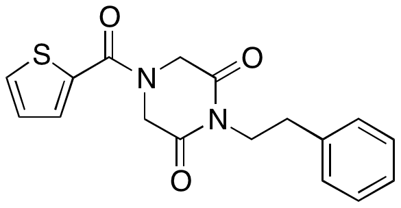 1-(2-Phenylethyl)-4-(2-thienylcarbonyl)-2,6-piperazinedione - Chemical structure and product image