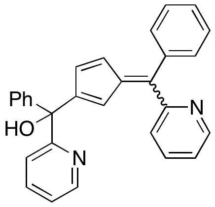 alpha-Phenyl-alpha-[3-(phenyl-2-pyridinylmethylene)-2,4-cyclopentadien-1-yl]-2-pyridinemethanol (E/Z mixture) - Chemical structure and product image