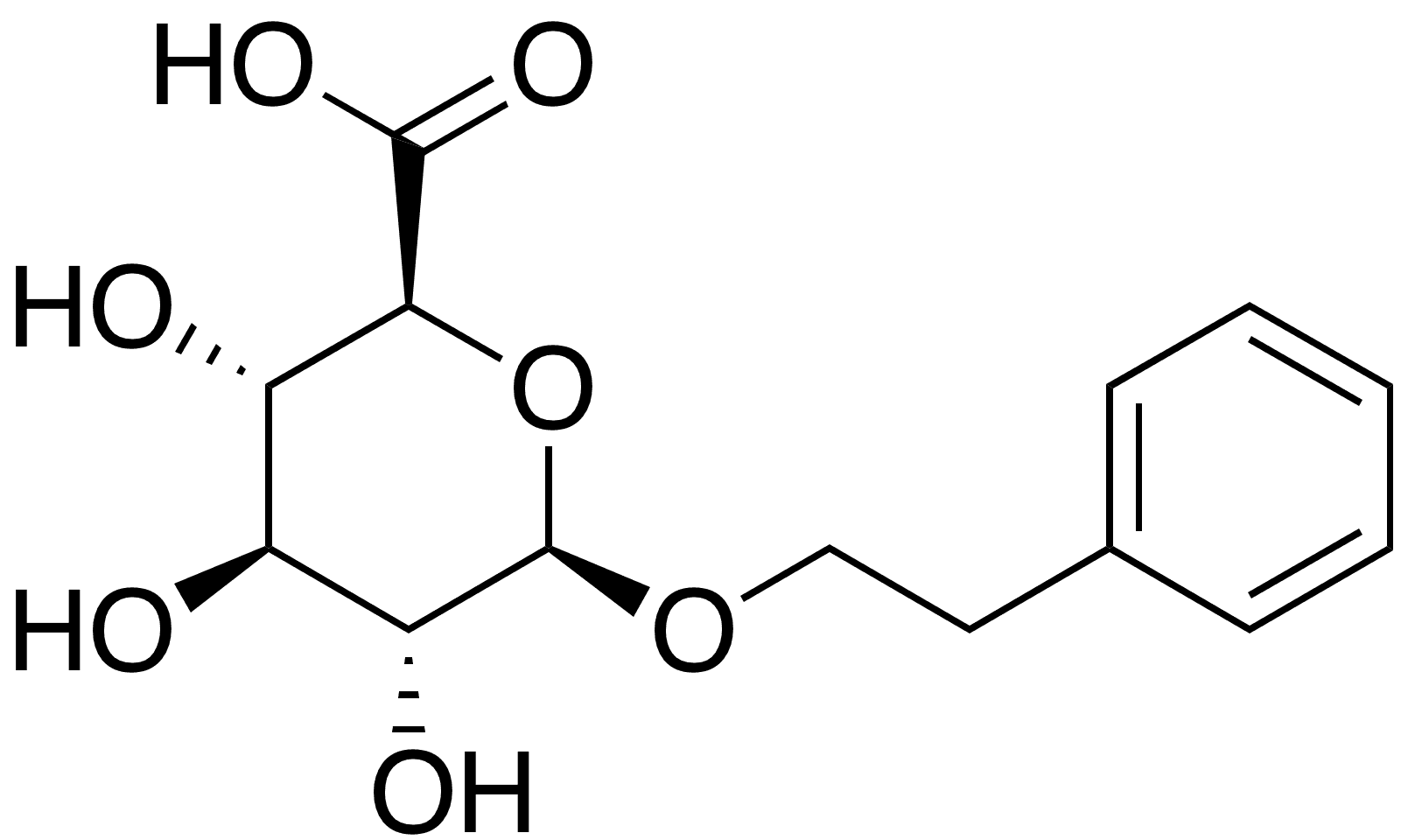 Phenethyl Glucosiduronic Acid - Chemical structure and product image