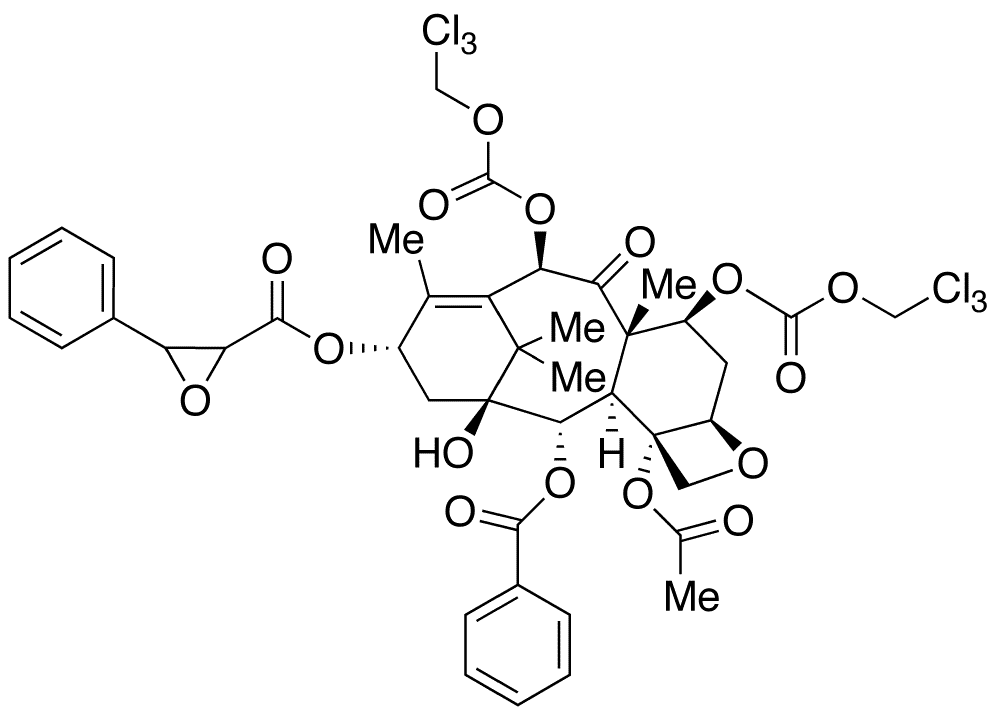 13-O-(trans-3-Phenyl-glycidyl)-7,10-bis[O-(trichloroethoxycarbonyl)]-10-deacetyl Baccatin III - Chemical structure and product image