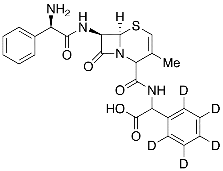 D-(-)-2-Phenylglycine Cephalexinate-d5 - Chemical structure and product image