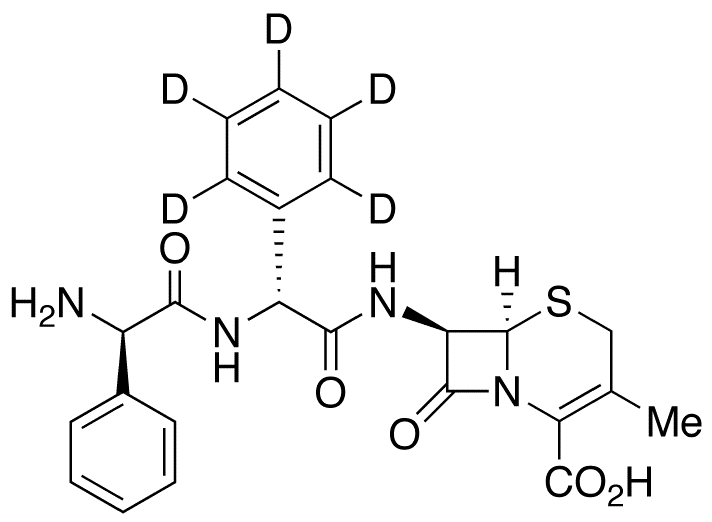 D-Phenylglycyl Cephalexin-d5 - Chemical structure and product image