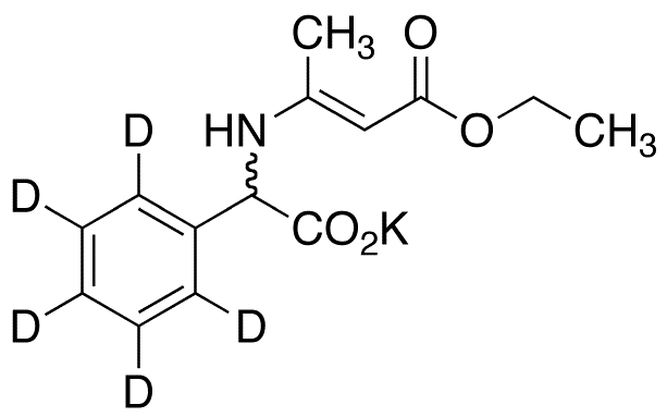 2-[N-(D,L-Phenylglycine-d5)]crotonic Acid Ethyl Ester Potassium Salt - Chemical structure and product image