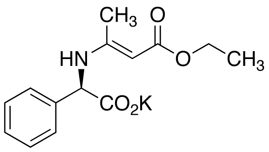 2-[N-(D-Phenylglycine)]crotonic Acid Ethyl Ester Potassium Salt - Chemical structure and product image
