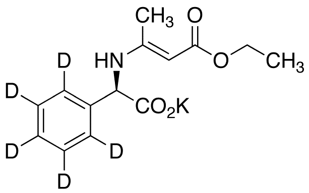 2-[N-(D-Phenylglycine-d5)]crotonic Acid Ethyl Ester Potassium Salt - Chemical structure and product image