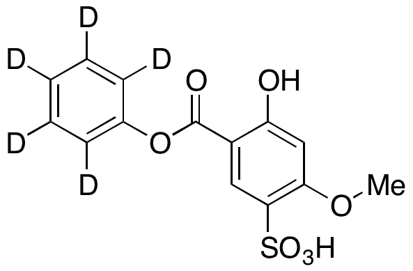 Phenyl 2-Hydroxy-4-methoxy-5-sulfobenzoate-d5 - Chemical structure and product image