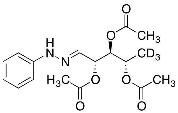 (2R,3S,4S)-1-(2-Phenylhydrazono)-pentane-2,3,4-triacetate-d3 - Chemical structure and product image