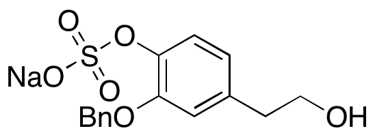3-(Phenylmethoxy)-4-(sulfooxy)benzeneethanol Sodium Salt - Chemical structure and product image