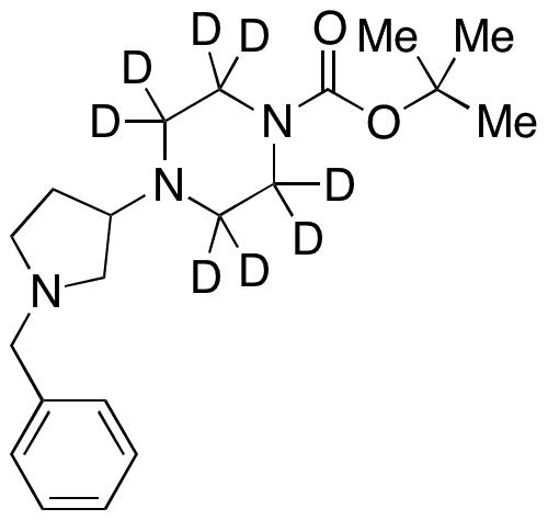 4-[1-(Phenylmethyl)-3-pyrrolidinyl]-1-piperazinecarboxylic Acid 1,1-Dimethylethyl Ester-d8 - Chemical structure and product image