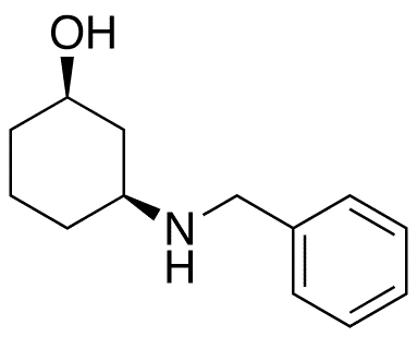 rac-cis-3-[(Phenylmethyl)amino]cyclohexanol - Chemical structure and product image
