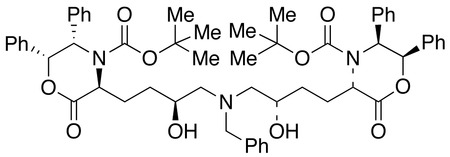 (3S,3S,5S,5S,6R,6R)3,3-[[(Phenylmethyl)imino]bis[(3S)-3-hydroxy-4,1-butanediyl]]bis[2-oxo-5,6-diphenyl-4-morpholinecarboxylic Acid Bis(tert-butyl) Ester - Chemical structure and product image