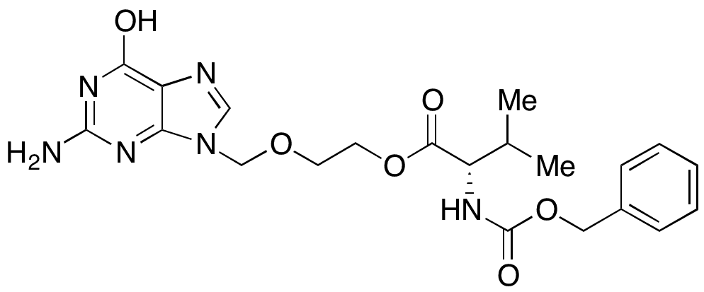 N-[(Phenylmethoxy)carbonyl]-L-valine 2-[(2-Amino-1,6-dihydro-6-oxo-9H-purin-9-yl)methoxy]ethyl Ester - Chemical structure and product image