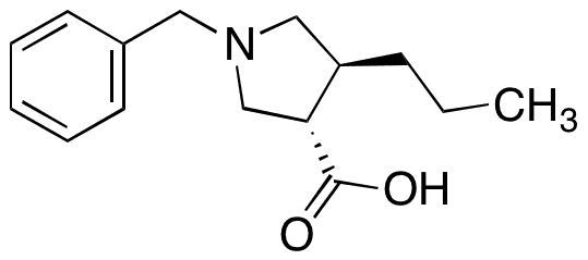 (3S,4S)-1-(Phenylmethyl)-4-propyl-3-pyrrolidinecarboxylic Acid - Chemical structure and product image