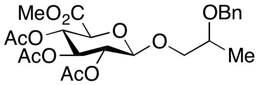 2-(Phenylmethoxy)-1-propanol beta-D-Glucopyranosiduronic Acid Methyl Ester 2,3,4-Triacetate - Chemical structure and product image