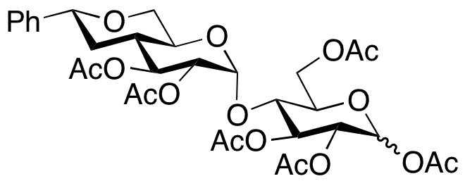 4-O-[4,6-O-(Phenylmethylene)-beta-D-galactopyranosyl]-beta-D-glucopyranoside Methyl Ester Hexaacetate - Chemical structure and product image