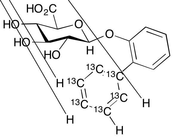 o-Phenylphenol-13C6 Glucuronide  - Chemical structure and product image
