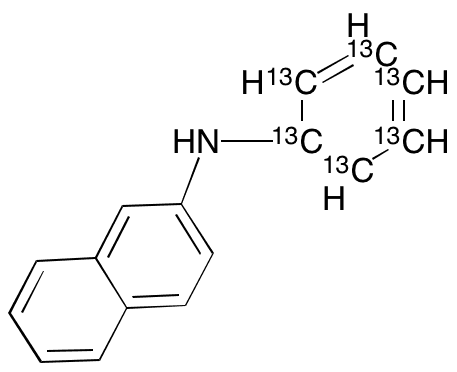 N-(13C6-Phenyl)-2-naphthylamine - Chemical structure and product image