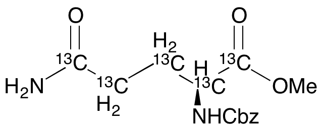 N2-[(Phenylmethoxy)carbonyl]-L-glutamine Methyl Ester-13C5 - Chemical structure and product image
